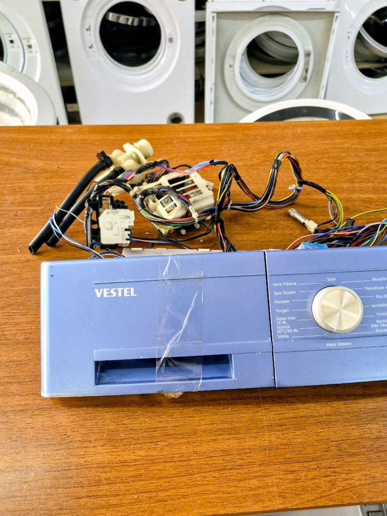 VESTEL Çamaşır Makinesi HIZLI 9812 TME Orijinal Ön Panel ve Kart (Mavi - 4