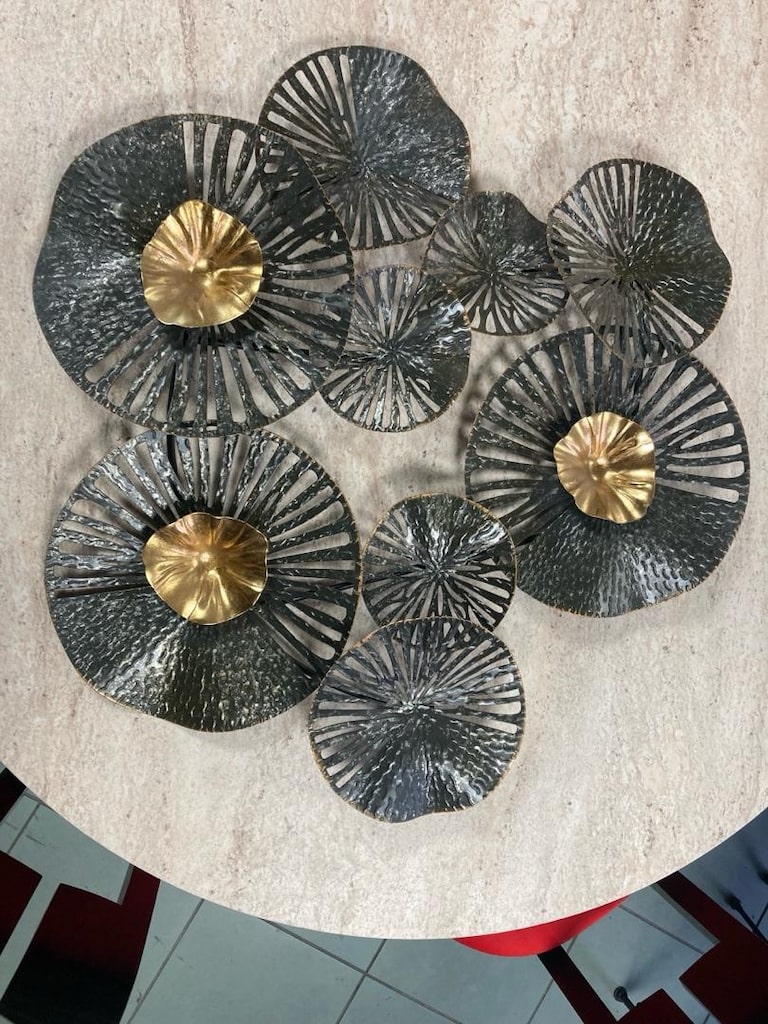 Mudo metal gold duvar panosu çapı 70/70 - 2