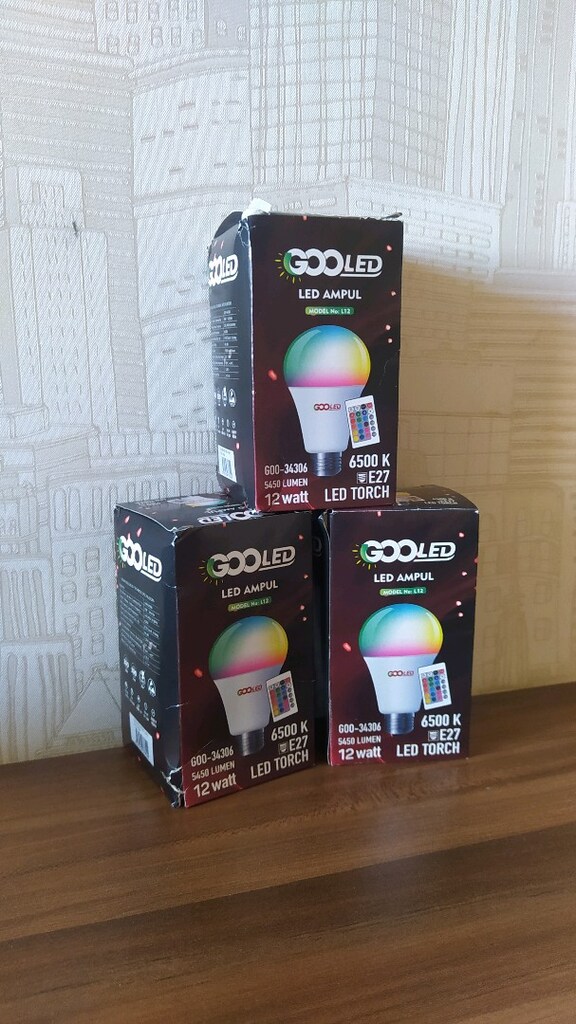 3 Kutu Uzaktan Kumandalı RGB LED Ampül - 3