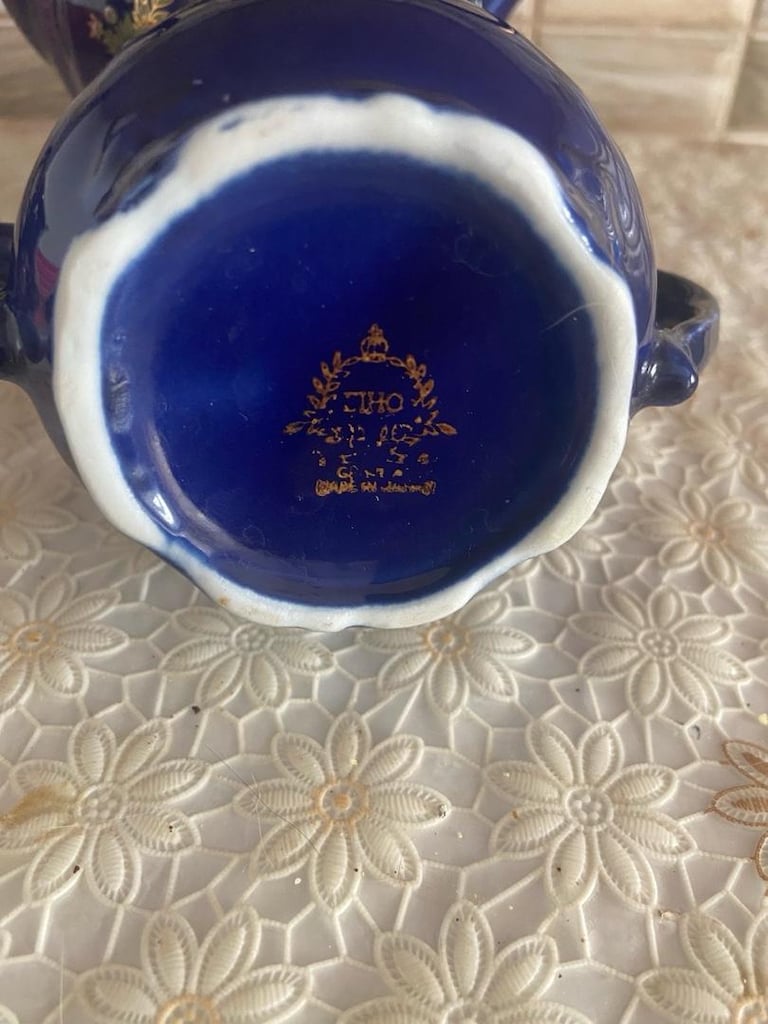 vintage Japon sütlük fincan ve şekerlik - 3