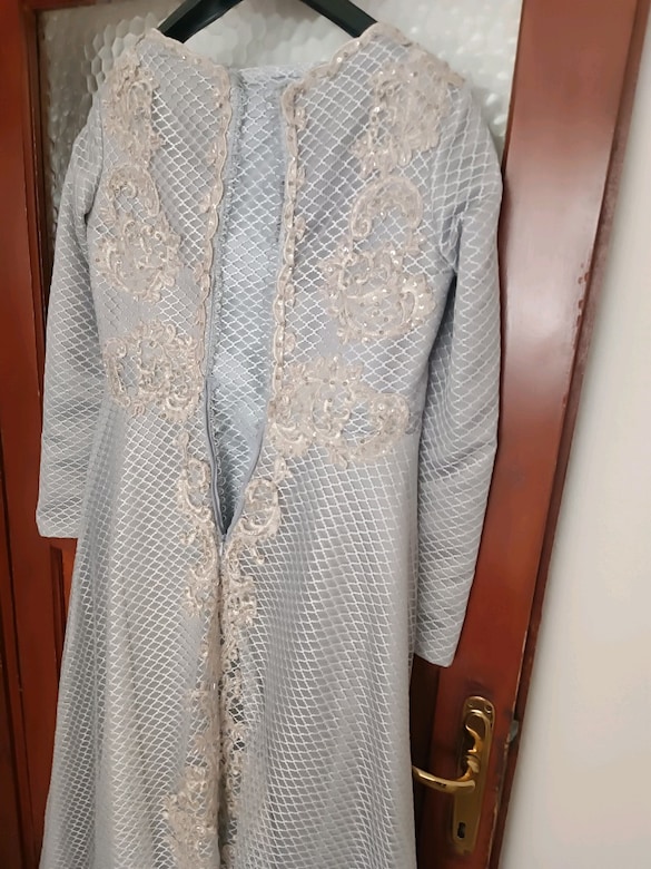 gümüş renk abiye - 3