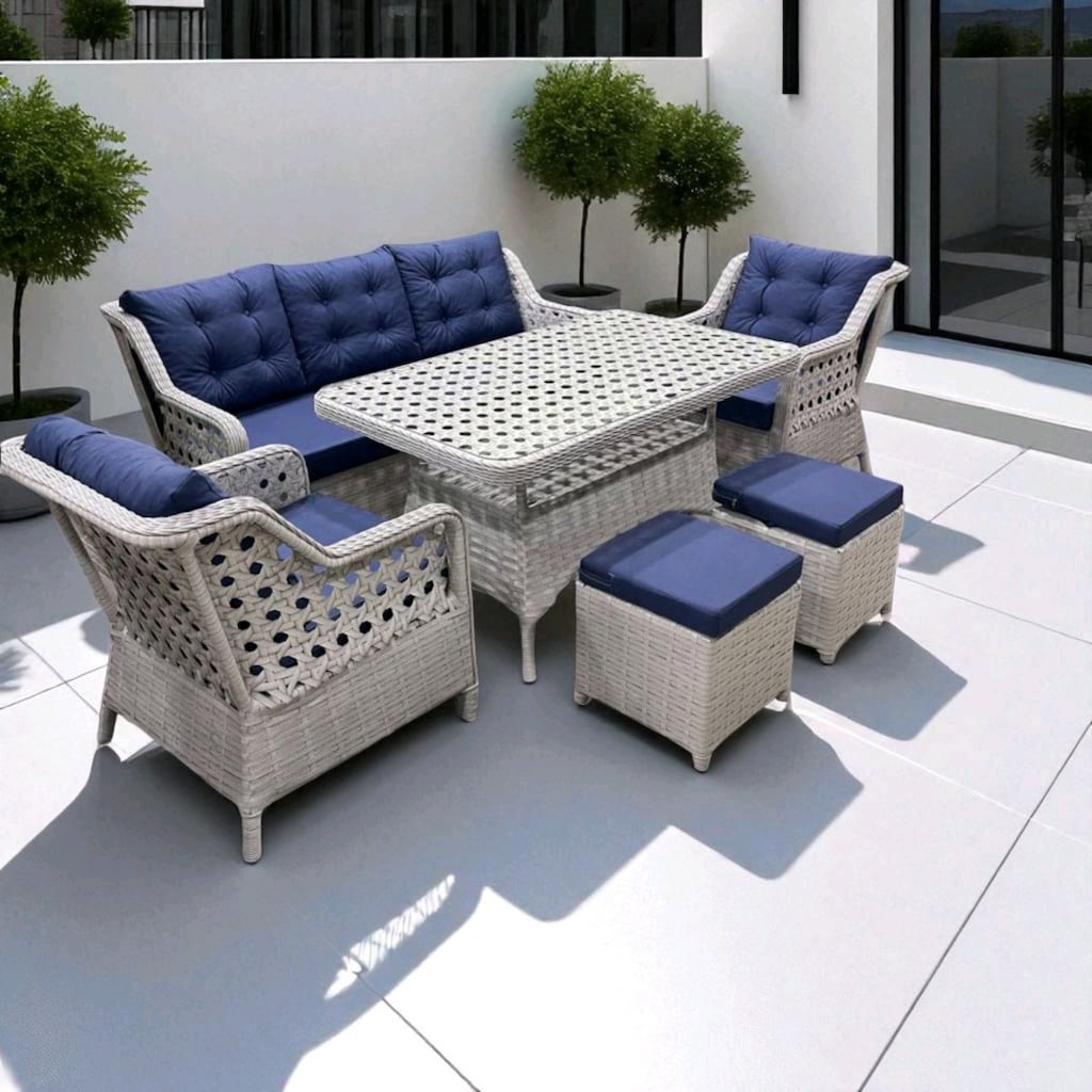 teras mobilyası, bahçe balkon mobilyasi, rattan koltuk takımı - 5