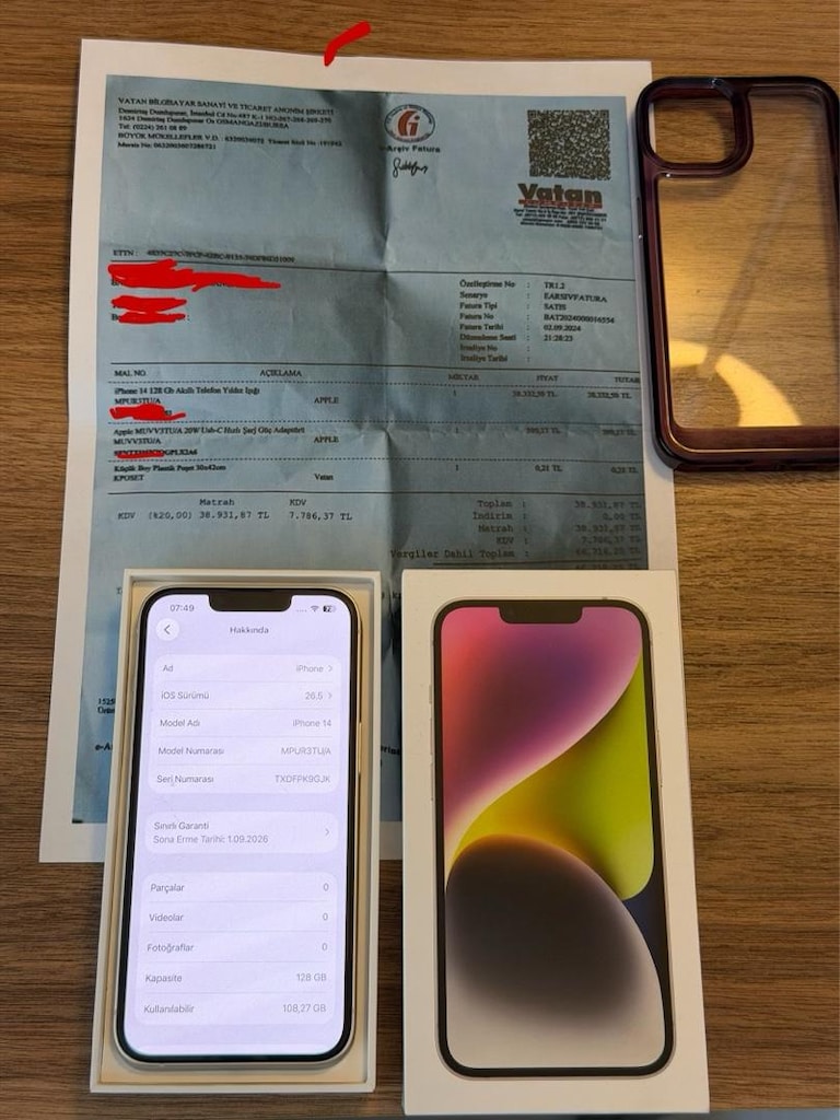 iPhone 14 128GB Kutulu Faturalı GARANTİLİ - 3