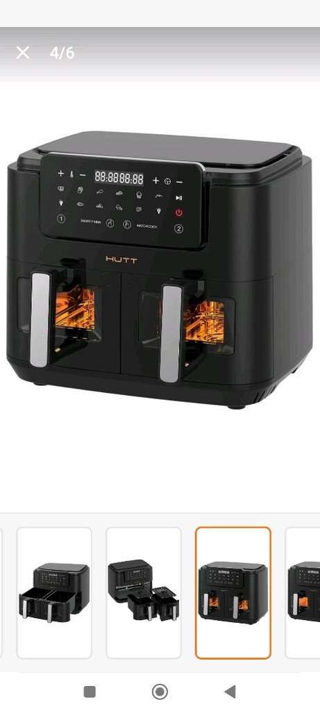 HUTT Xiaomi D9 Çift Hazneli Air Fryer Yağsız Fritöz (4.5 +4.5) 9 Lt. - 4