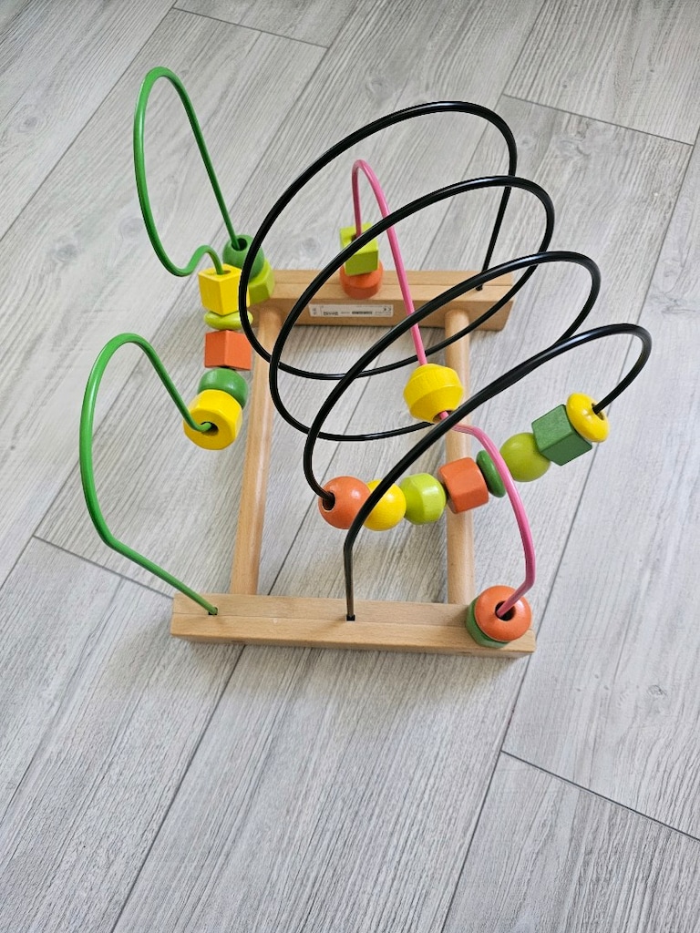 ikea eğitici helezon ahşap boncuk oyuncak - 3