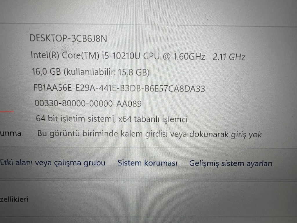 THİNKPAD L14 İ5 10. NESİL 16 GB RAM 256 GB M2SSD - 4
