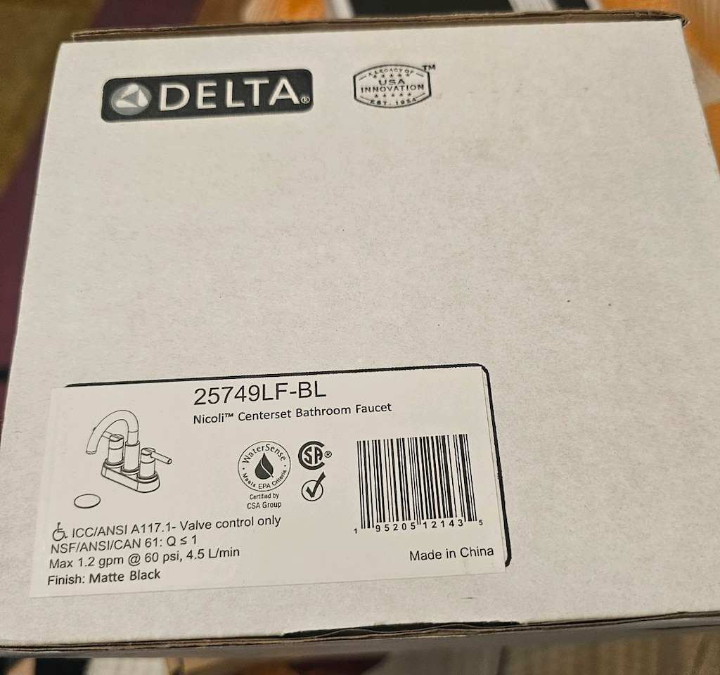 Delta Nicoli 25749LF-BL Mat Siyah Lavabo Bataryası (ABD Markası) - 8