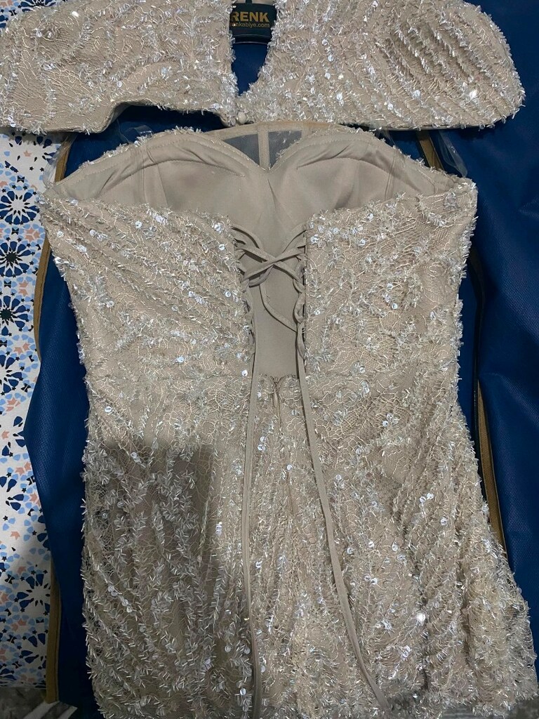 işlemeli tasarım elbise 38 beden - 2