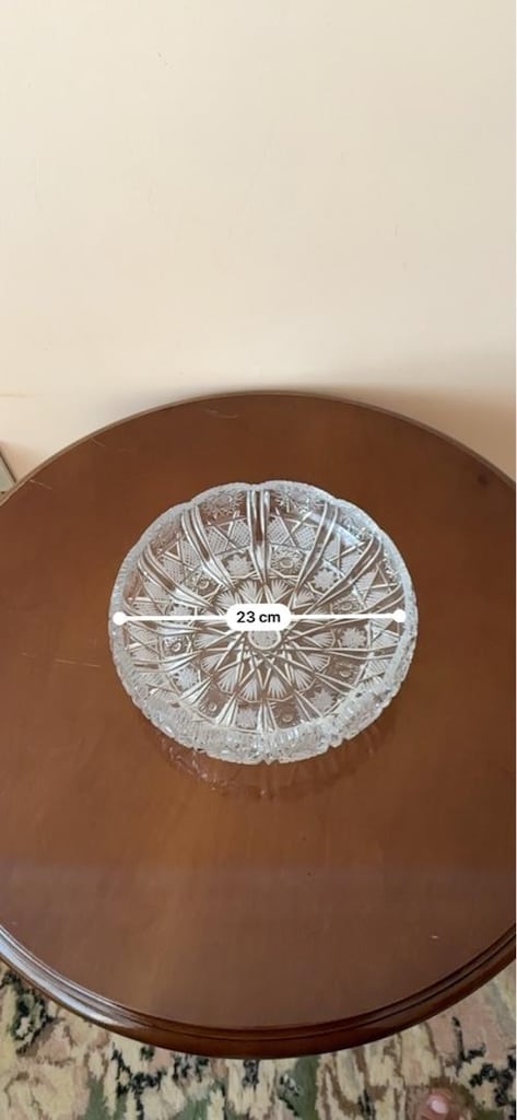 Vintage Cam / Kristal Kesme Desen 3'lü Sunum ve Servis Seti - 3
