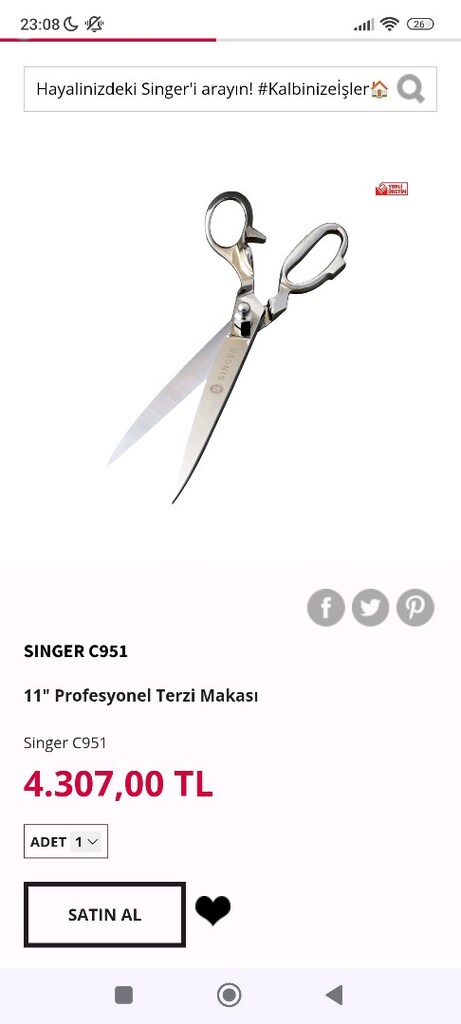 Singer profesyonel kesim makası - 7