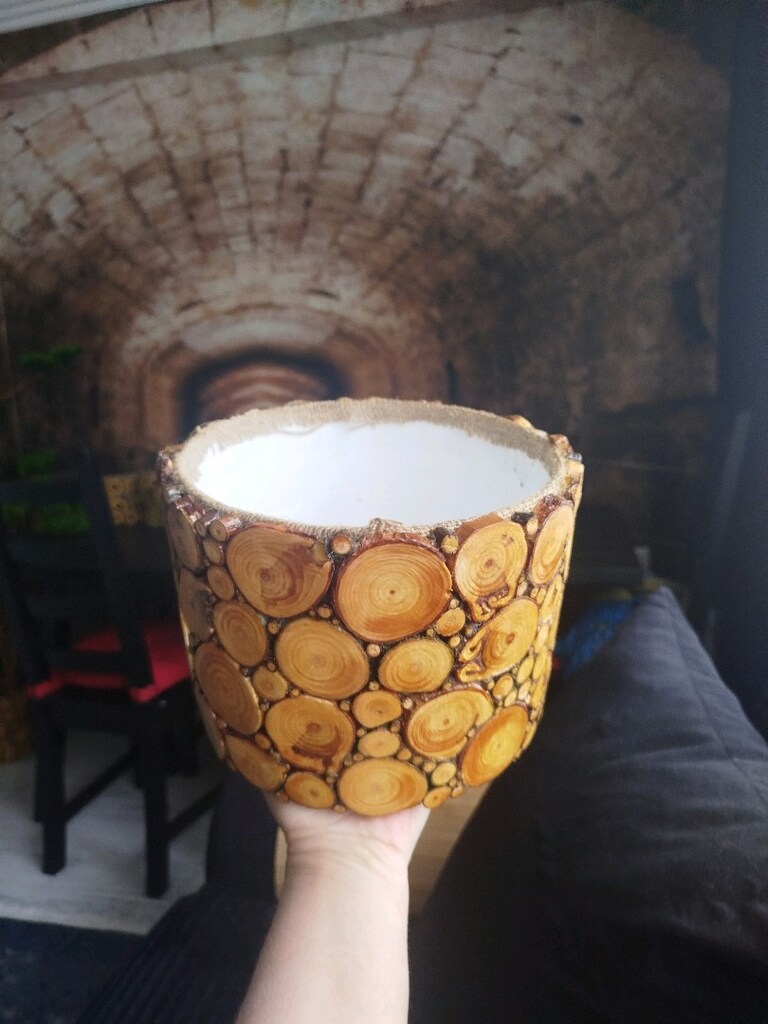 dekorotiv ahşap saksı - 4