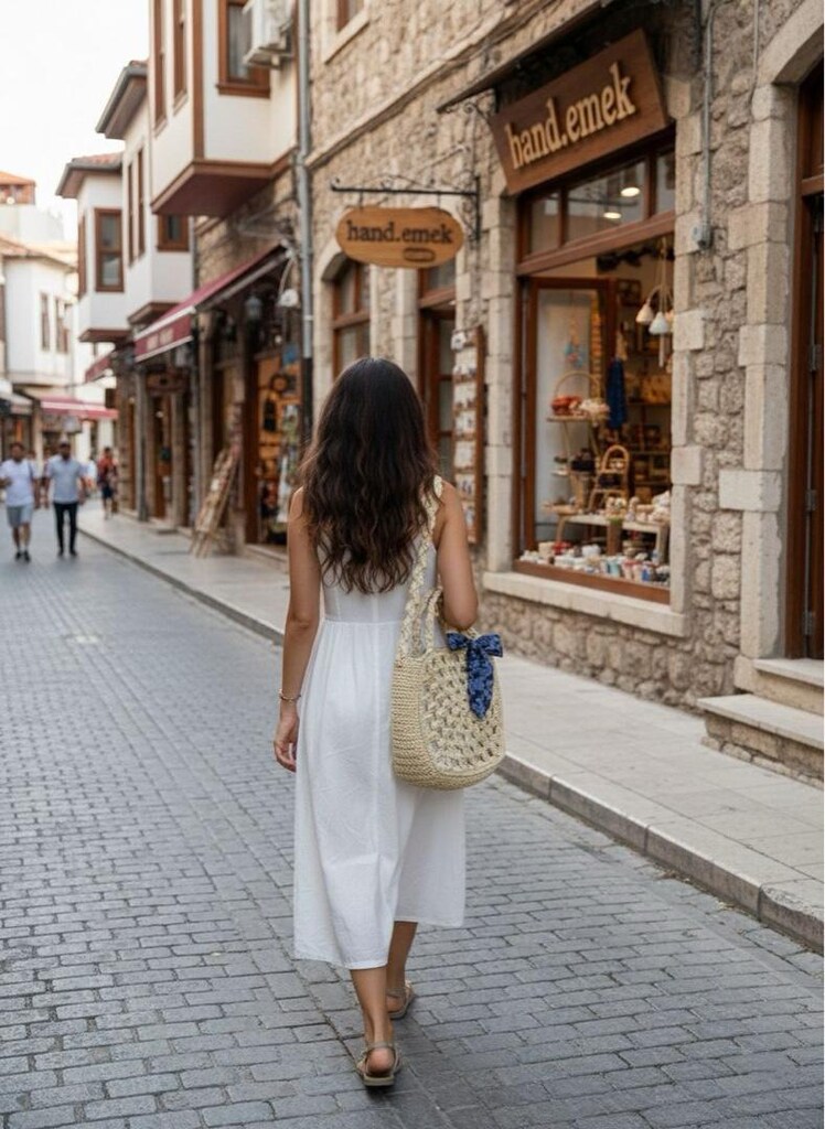 el örgüsü rafya çanta - 4
