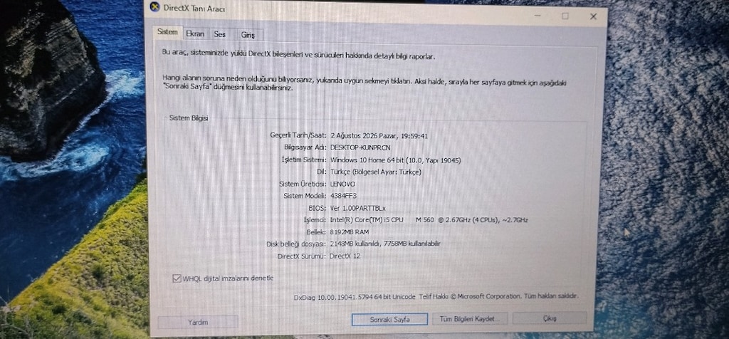 lenovo thinkpad t510 iş bilgisayarı i5 vpro, 8 gb ram dd3, 750 gb hard - 2