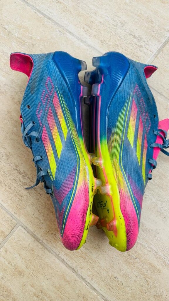 Orijinal Adidas F50 Elite FG (Mavi-Pembe-Yeşil Seri) - 4
