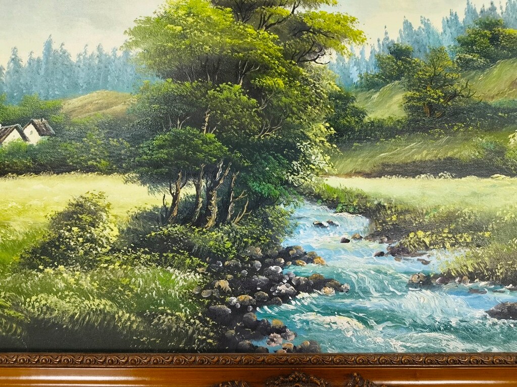 Antika Çerçeveli Orijinal İmzalı Yağlı Boya Tablo - 8