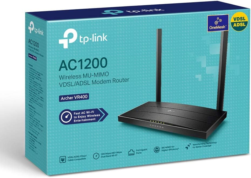 TPLİNK AC1200 MU-MIMO VDSL/ADSL MODEM VR 400