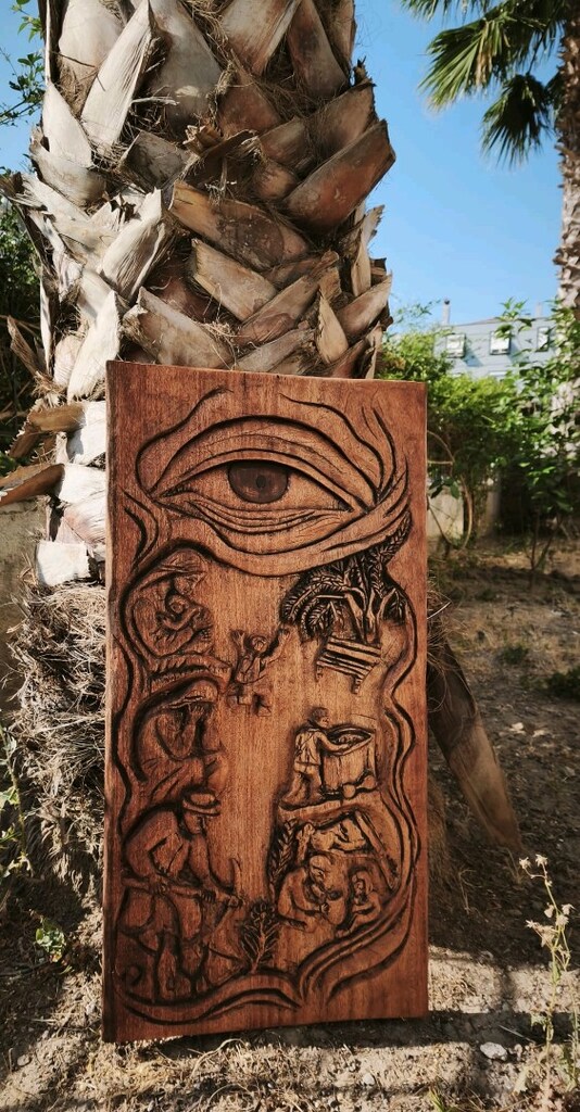 Ahşap oyma maun - 2