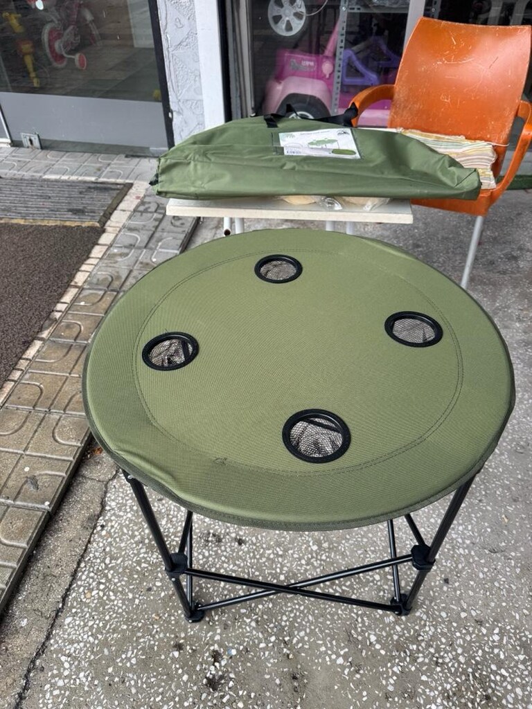 SIFIR ÇANTALI KAMP MASASI 72 CM ÇAPINDA ÇOK KALİTELİ SON FİYAT. - 2