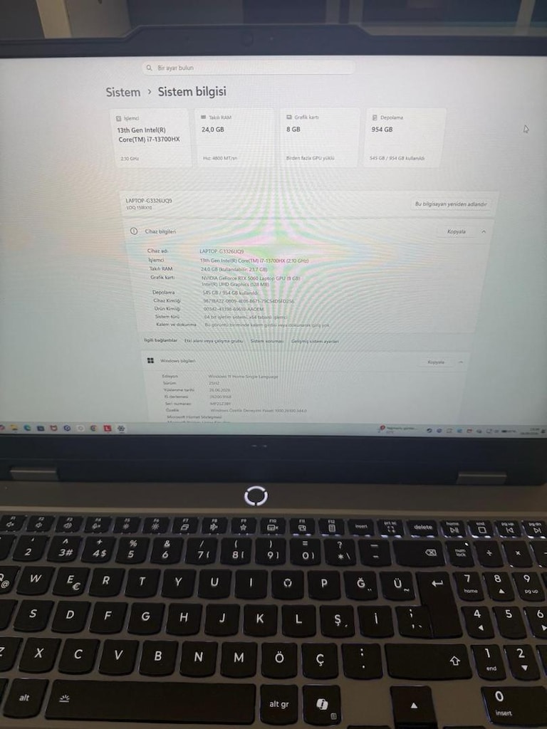 Kutulu Faturalı TR Garantili Lenovo LOQ - i7 13700HX - RTX 5060 8GB - - 6