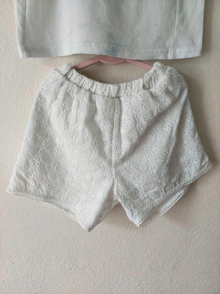 ZARA Kids fırfır fistolu şort bluz yazlık takım - 4