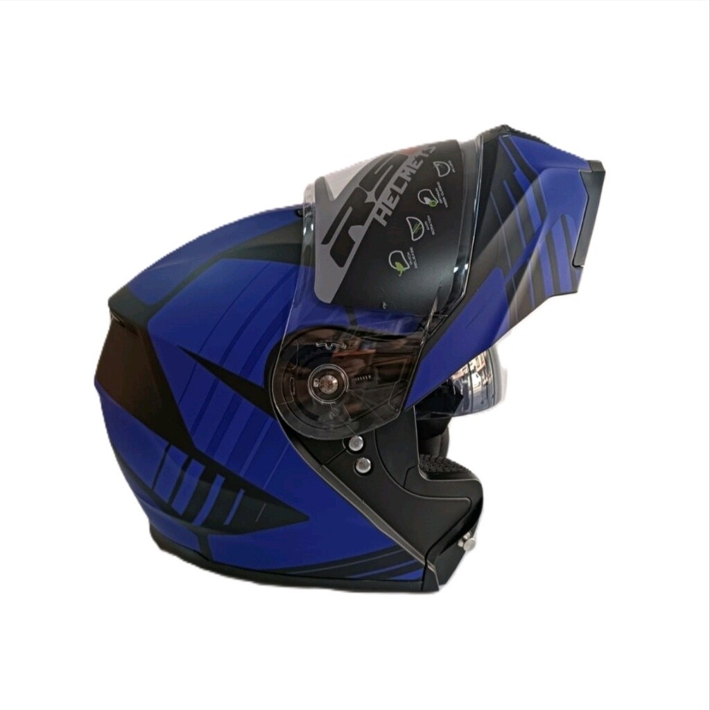 RS2 ÇENE AÇILIR GÜNEŞ VİZORLU MAVİ SİYAH KASK XL - 4