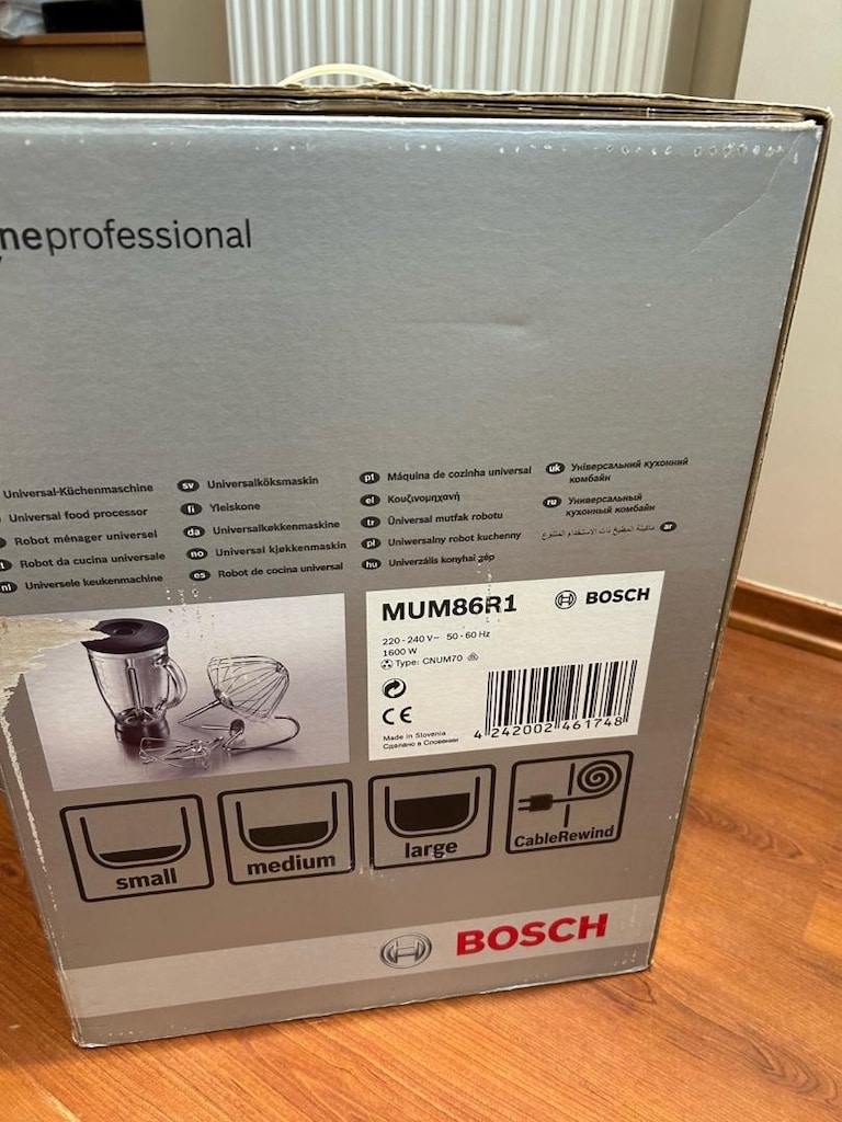 Sıfır açılmamış kutuda BOSCH MUM86 Professional 1600Watt Mutfak Şefi - 5