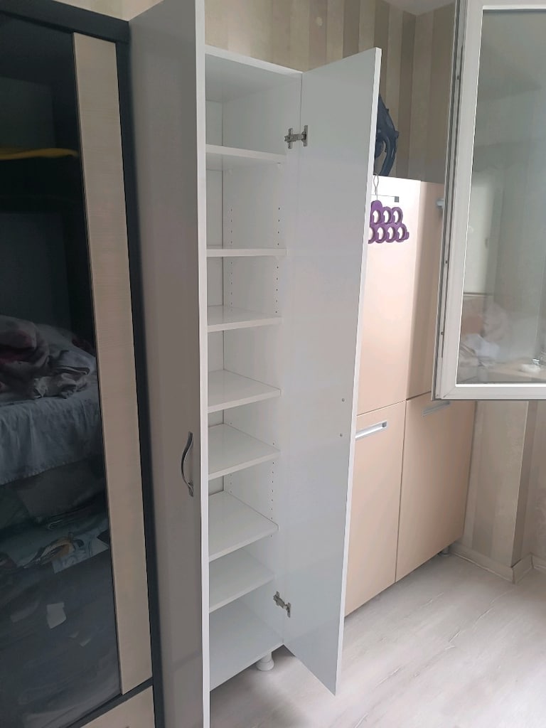Temiz Beyaz 2 Kapaklı Raflı Dolap - 4