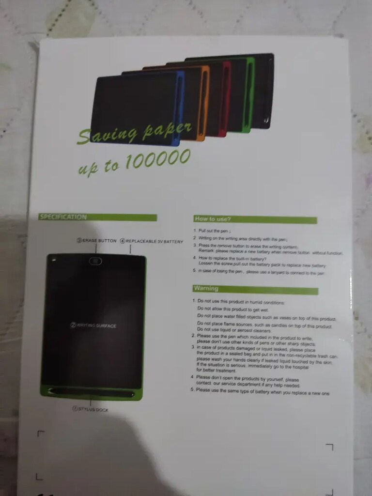 8.5 inç lcd grafik not yazma ve çizim tableti - 3