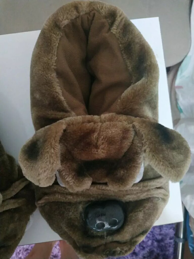 Buldog köpek figürlü ev terliği 44 Numara - 3
