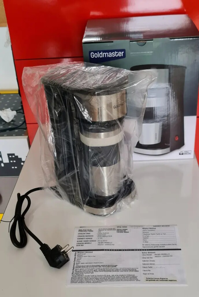 Goldmaster probello filtre kahve makinası.