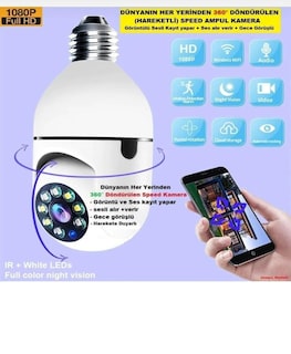 Camera Akıllı Wifi özelikli kablosuz Ampul camera - 5