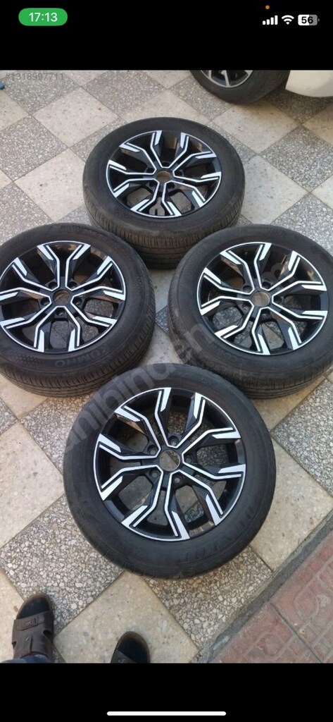 16 inç sıfır 5X114.3 Elmas jant Kumho lastik 2021/46 yılı temiz - 2