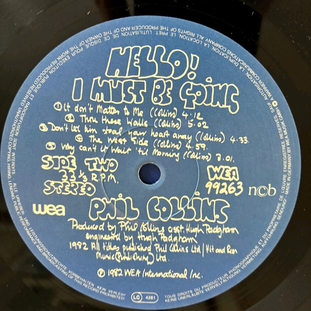 PHİL COLLİNS HELLO, I MUST BE GOİNG DÖNEM LP PLAK - 3