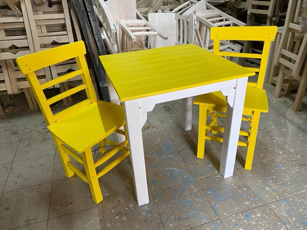 telli sandalye ahşap sandalye sarı sandalye masa imalat - 3
