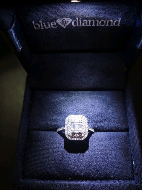 sıfır baget yüzük blue diamond