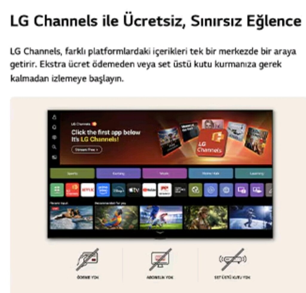 LG NANO 65NU8E0B3LA 65 İNÇ 163EKRAN 4K ULTRAHD DÂHİLİ Wİ-Fİ UYDULU SIF - 4