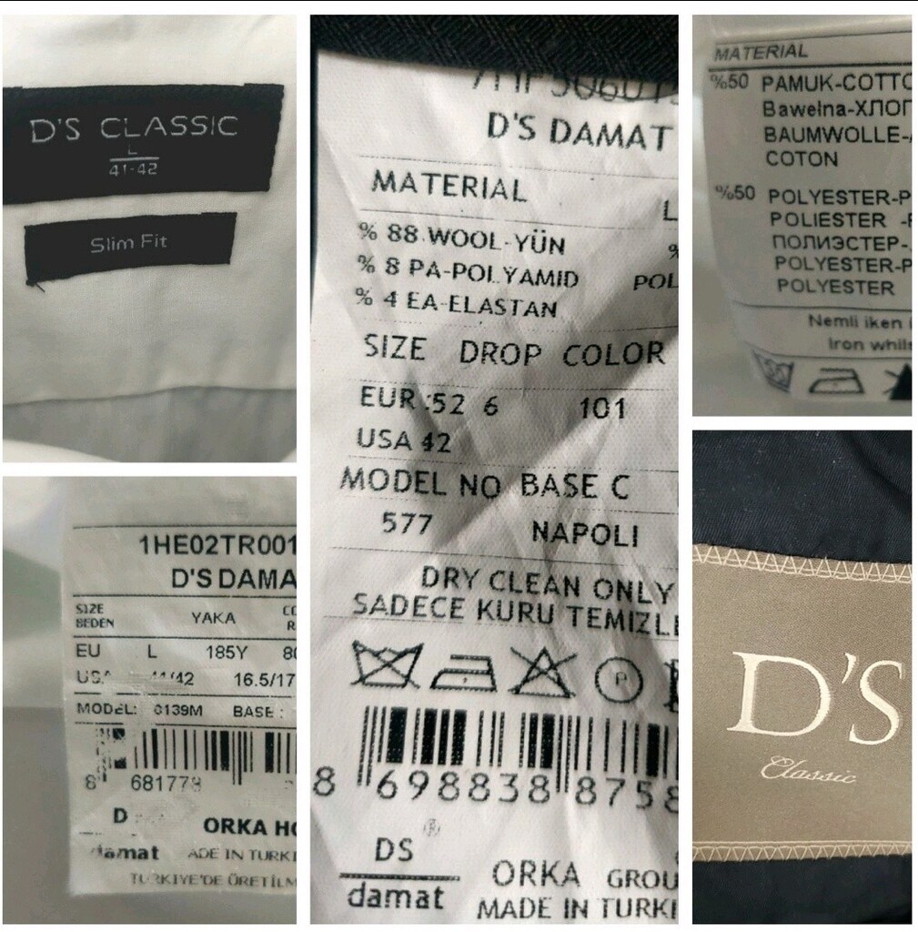 DS DAMAT Classic Yünlü siyah takım elbise - 8