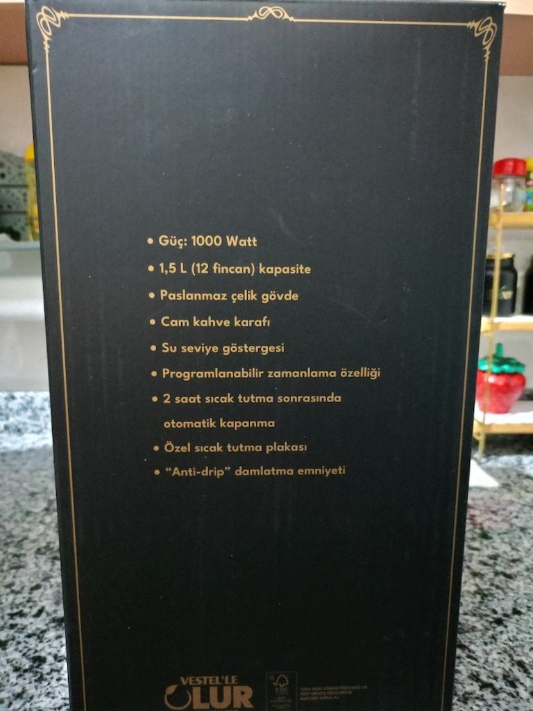 VESTEL RUSTİK BEYAZ FİLTRE KAHVE MAKİNESİ NOT: SIFIR ÜRÜNDÜR - 7