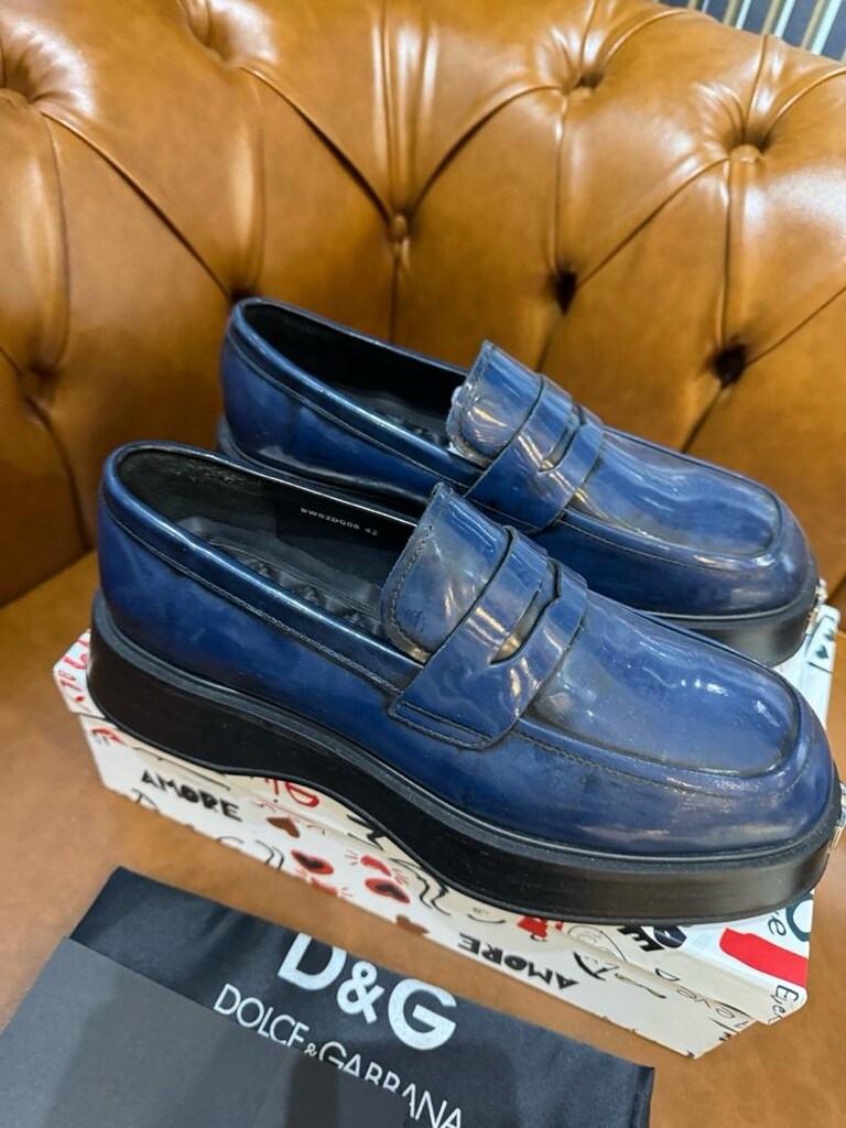 DOLCE GABBANA LACİVERT LOAFER 42 NUMARA - 5