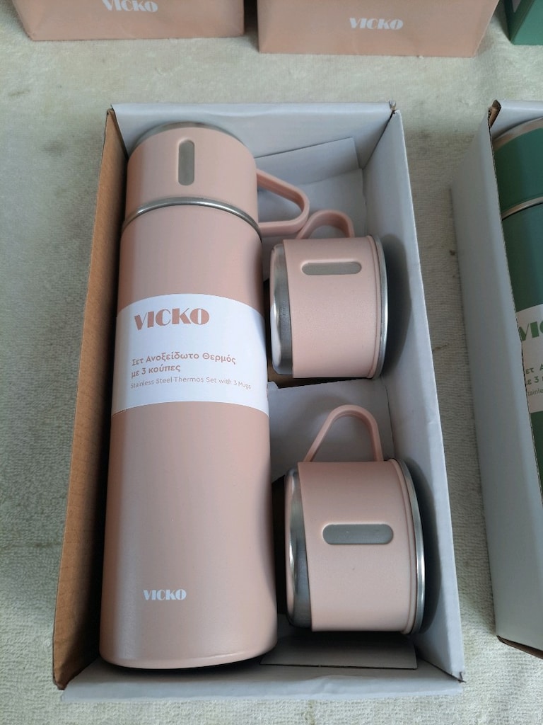 ÇELİK TERMOS 500ml. 3 ad. BARDAKLI - 2