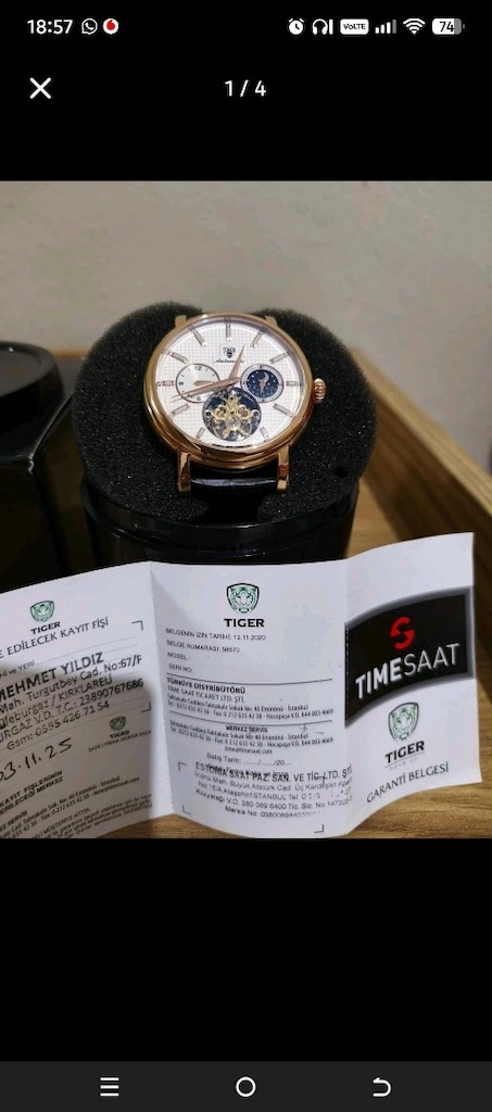Tiger otomatik kol saati garantili - 3