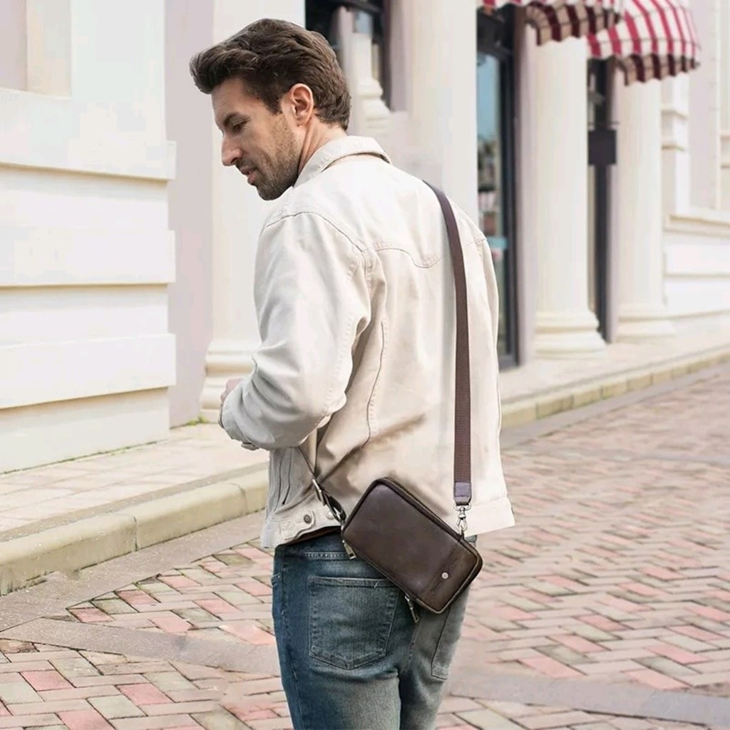 ORIGINAL LEATHER CROSS BELT BAG - 5