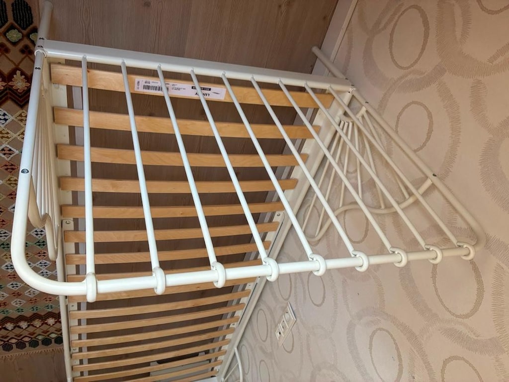 IKEA Minnen/Luröy 80x200 cm Uzayabilen, Beyaz, Çelik Çocuk Karyolası - 2