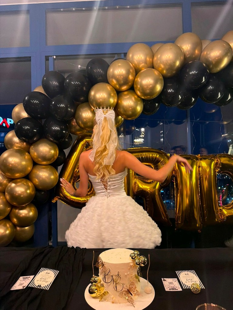 Gül Detaylı Straplez Mini Elbise Bride - 2