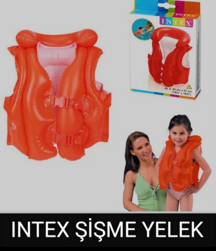 INTEX çocuk yüzme can yeleği şişme havuz 50cm x 47 cm