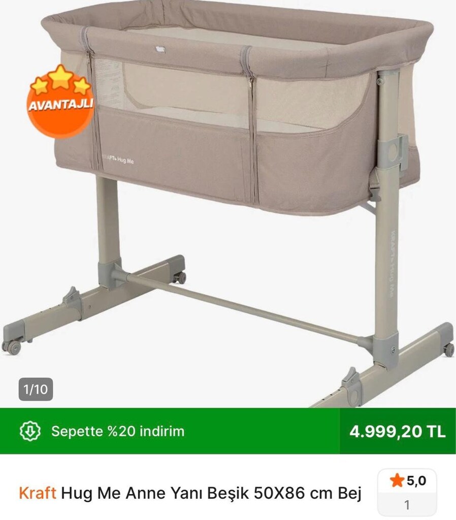 FIRSAT !! HEDİYELİ ANNE YANI BEŞİK YATAK KRAFT KALİTESİ SAPASAĞLAM - 7
