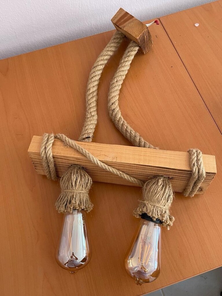 ahşap halat avize - 3