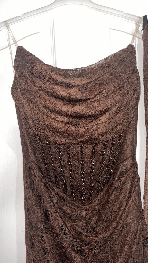 Vintage Tarzda Korseli Dantelli Abiye - 5