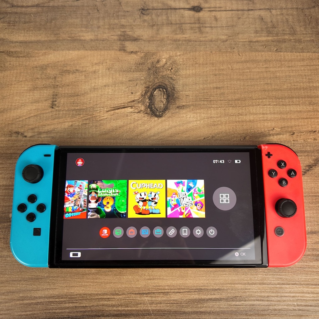 NINTENDO SWITCH OLED CFW 256 GB 40 OYUNLU İKİNCİ EL TEMİZ CİHAZ - 4