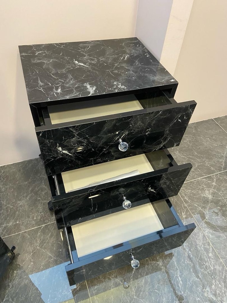 Ofis-Kuaför-Güzellik Salonu Mermer Desenli Sağlam MDF Mobilyalar - 8